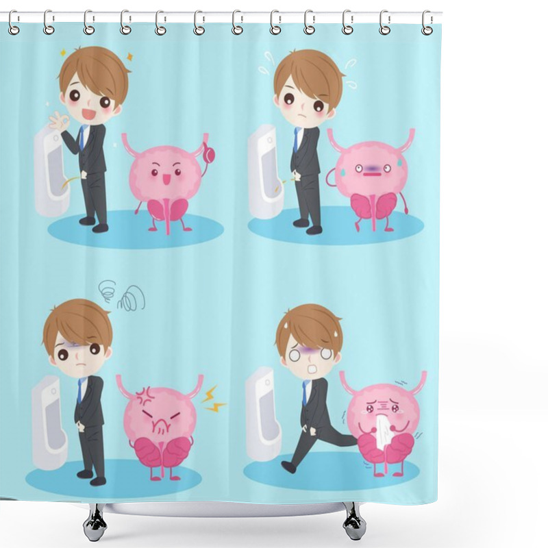 Personality  Man With Prostate Shower Curtains