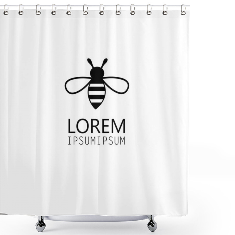 Personality  Bee Logo Graphics Shower Curtains