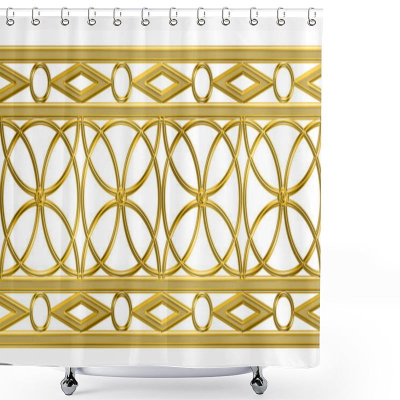 Personality  Gold Pattern Shower Curtains