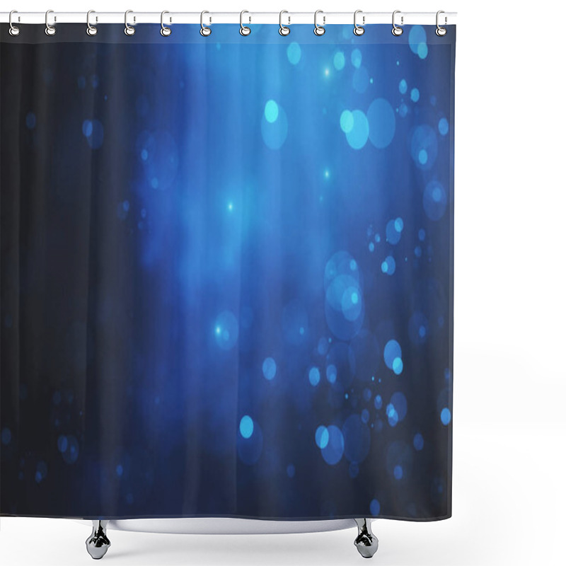 Personality  Creative Blurry Blue Bokeh Background. Design Concept  Shower Curtains